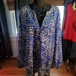 Catherines Blue Ombre Patterened Tunic Top